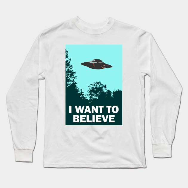 I want to believe Long Sleeve T-Shirt by Blade Runner Thoughts